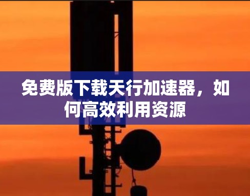 免费版下载天行加速器，如何高效利用资源
