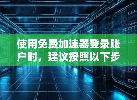 使用免费加速器登录账户时,建议按照以下步骤进行
