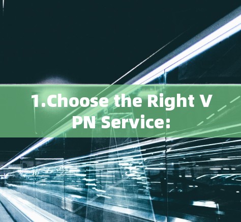 1.Choose the Right VPN Service: